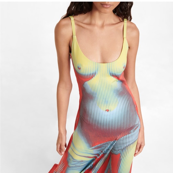 Y/PROJECT X JEAN PAUL GAULTIER BODY MORPH MAXI DRESS SIZE MEDIUM PRELOVED RARE - Picture 3 of 7